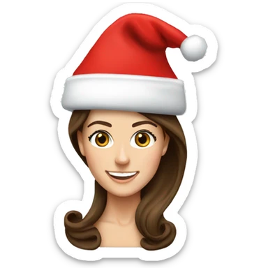 Kate middleton with a santa hat sticker