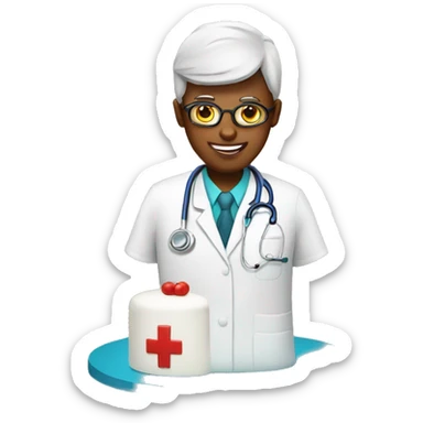 Medical doctor cake sticker