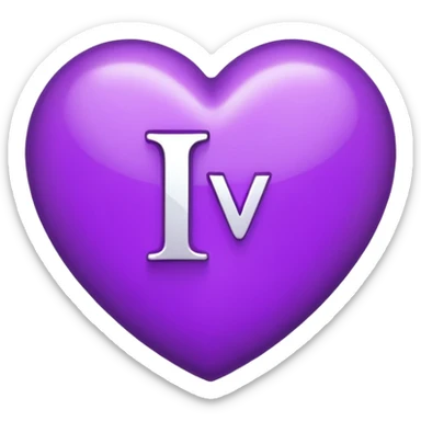 The Letter “i” inside a Purple Heart sticker