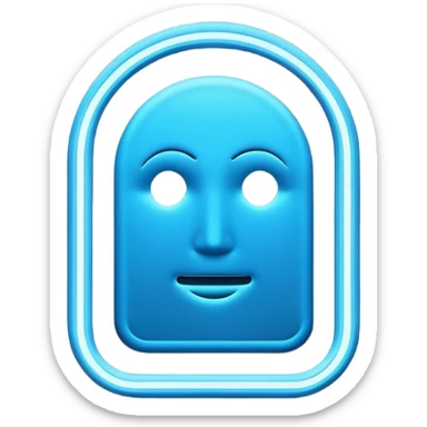 RFID signal sensor iphone style emoji no face...  sticker
