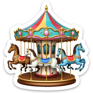 Carrusel con caballos sticker