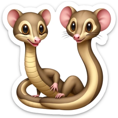 Cobra and a possum  sticker