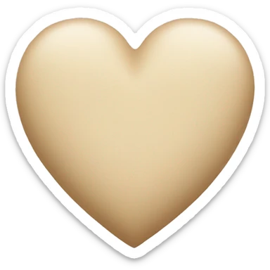Beige heart sticker