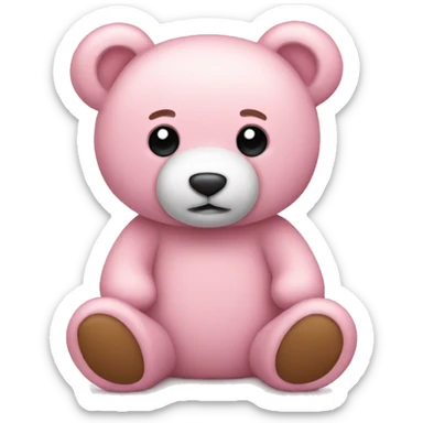 light pink teddy bear sticker