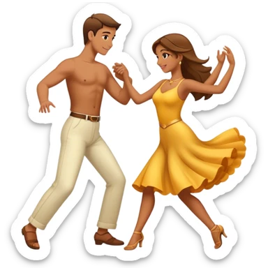 Couple dancing together romantically  sticker