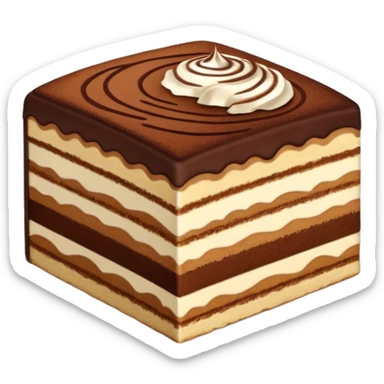 Tiramisu cake slice sticker