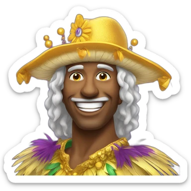 brasilian carnaval yang man sticker