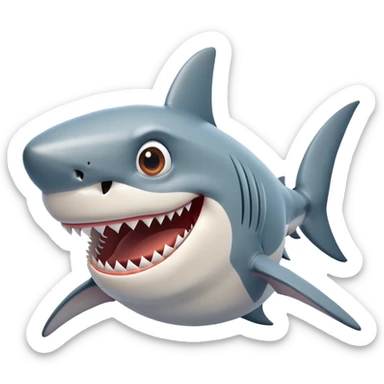 funny shark character in the style of Italian memes, expressive face, comical sticker