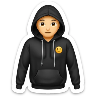 Create a black hoodie emoji I can use on my iPhone  sticker