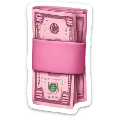 Pink money sticker