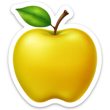 Yellow apple green leaf flush sticker
