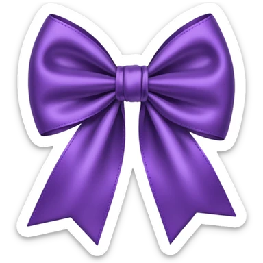 Purple bow sticker