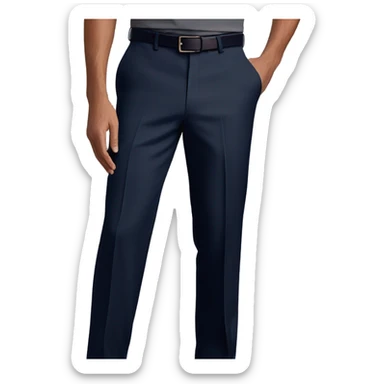 Worsted wool trousers navy  sticker
