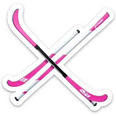 Pink skis from the brand Fischer. The model is Ranger and the colour is Pink  sticker