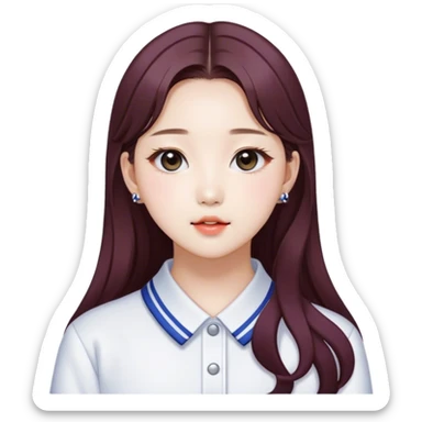 a kpop idol photocard wonyoung sticker