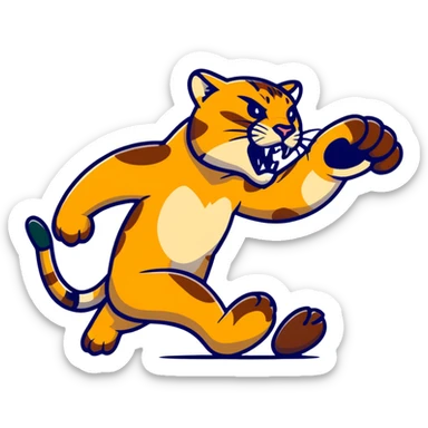 A Florida panther beating up Canadian sticker