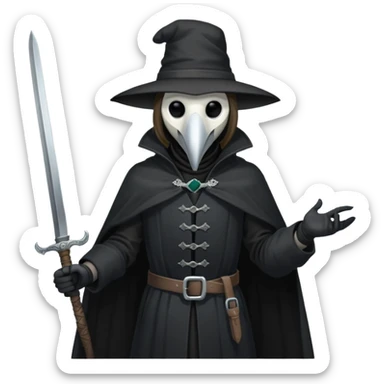plague dr sword snow sticker