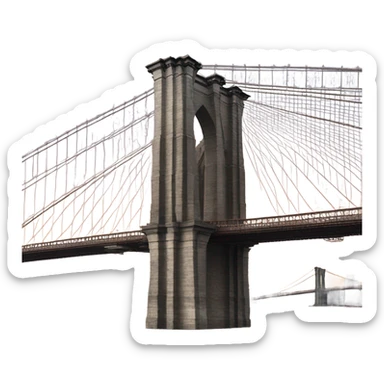 Brooklyn bridge seen from the sea sticker