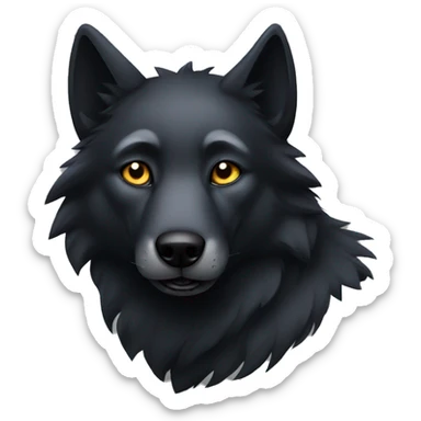 Black wolf  sticker