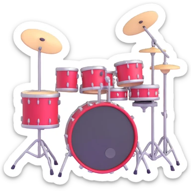 drum set with dynamic lighting sticker
