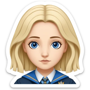 Gemma Padley is Penelope Clearwater in harry potter, wear hogwarts Ravenclaw uniform sticker