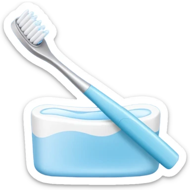 toothpaste and toothbrush sticker