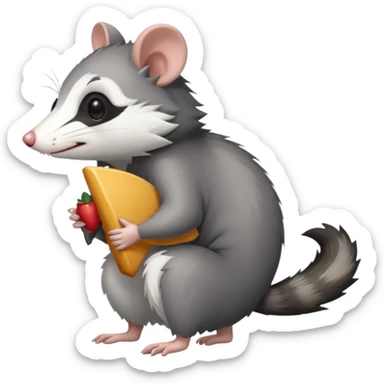 opossum side view sticker