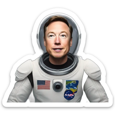elonmusk inside space X   sticker