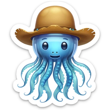 Cowboy jellyfish  sticker