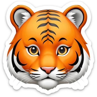 tiger face with OMG speech bubble for Twitch emote sticker
