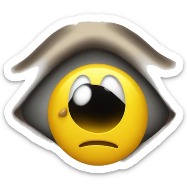 yellow emoj with a brusied eye  sticker