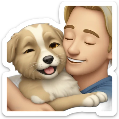 un-chien-et-un-chat-qui-font-un-calin sticker
