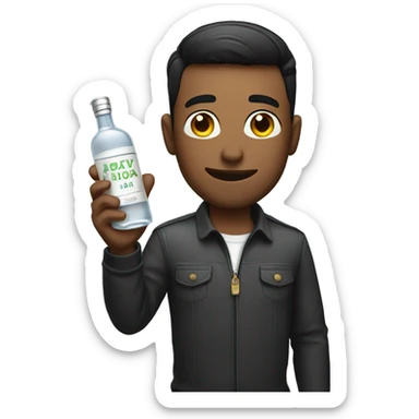 Gay men holding vodka  sticker