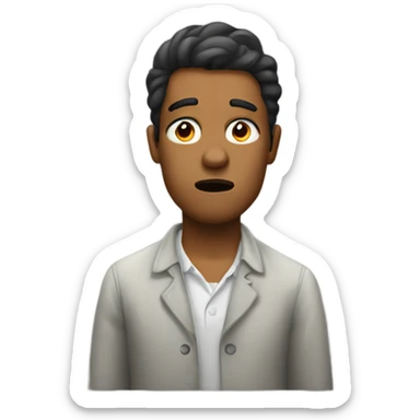 Person shrugging while giving side eye  sticker