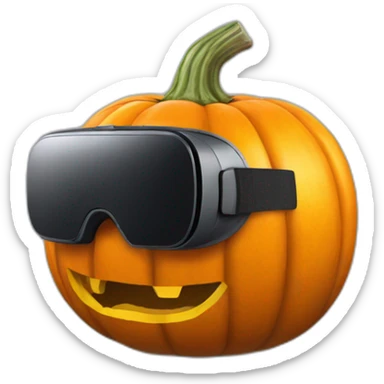 vr headset pumpkin sticker