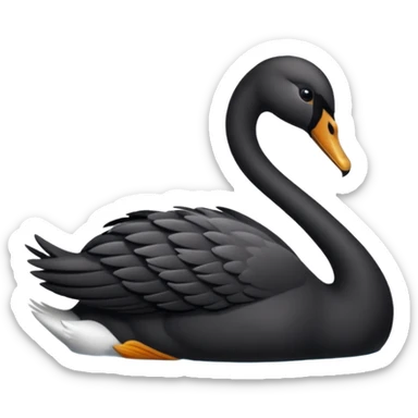 cisne negro🦢como este pero negro  sticker