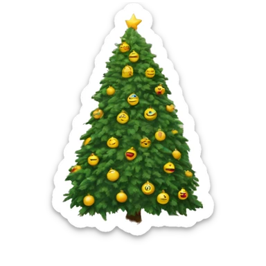 9 foot Christmas tree in a big nice house sticker