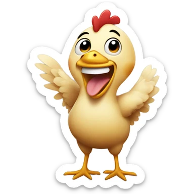 Chicken laughing  sticker