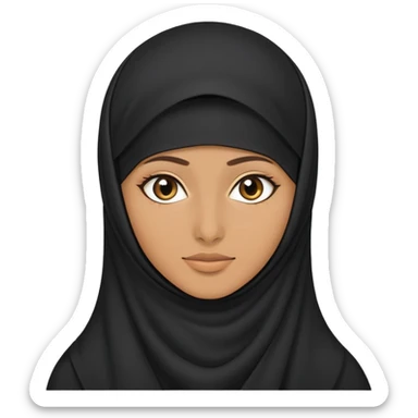 niqabi girl sticker