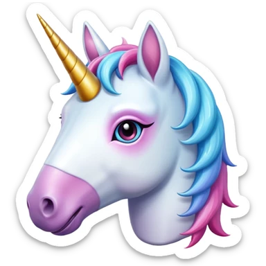 Unicorn face  sticker