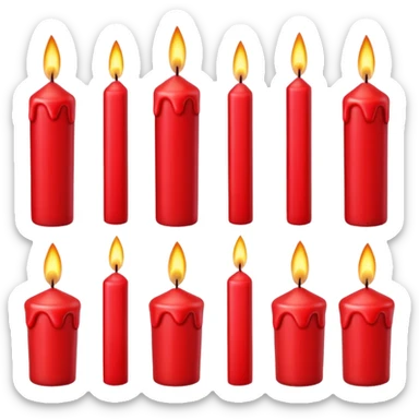 RED CANDLES sticker