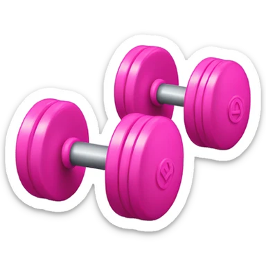 pink dumbbells sticker
