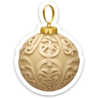 beige ornament sticker