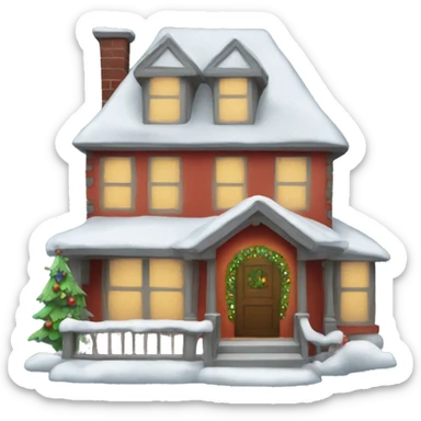 Christmas house sticker