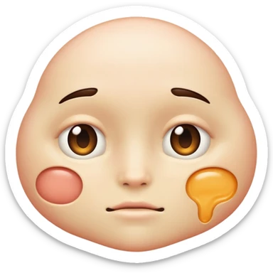 close-up of skin with a visible lump underneath sticker