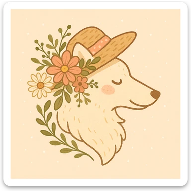 Give the Overwolf logo a cute cottagecore makeover sticker