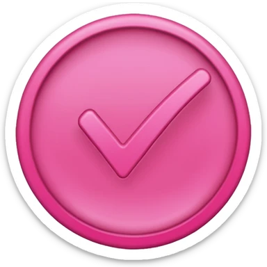Pink check mark sticker