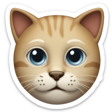 Cat thief face sticker