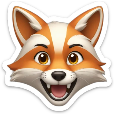 fox doing a lenny face sticker