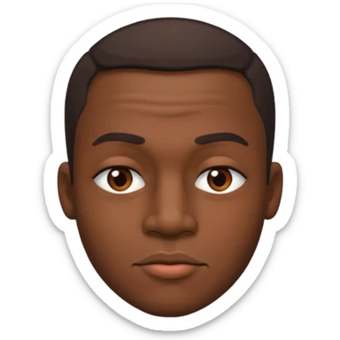 Black man squinting kiss face sticker